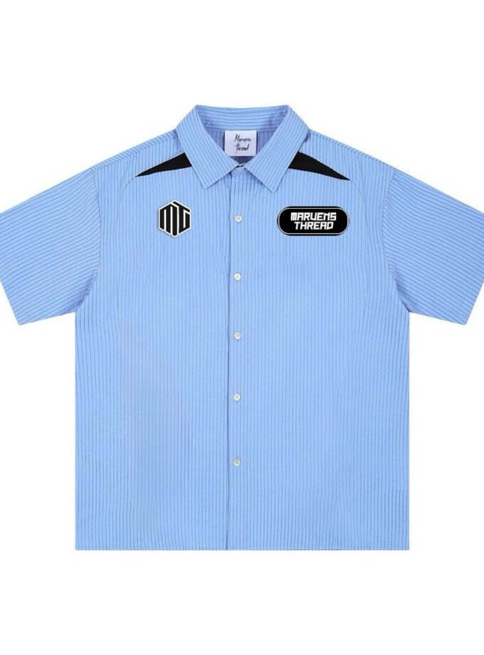 Marvens thread Boxy fit Revere stripe shirt