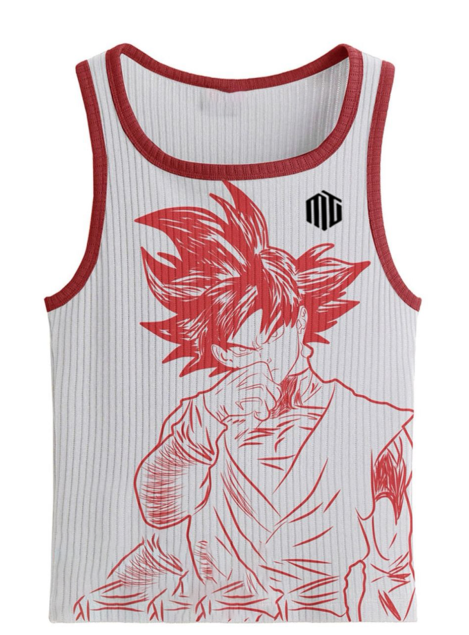 Tank top with trouser jean